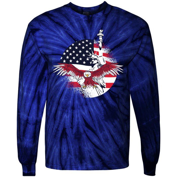 Liberty Eagle Tie-Dye Long Sleeve Shirt