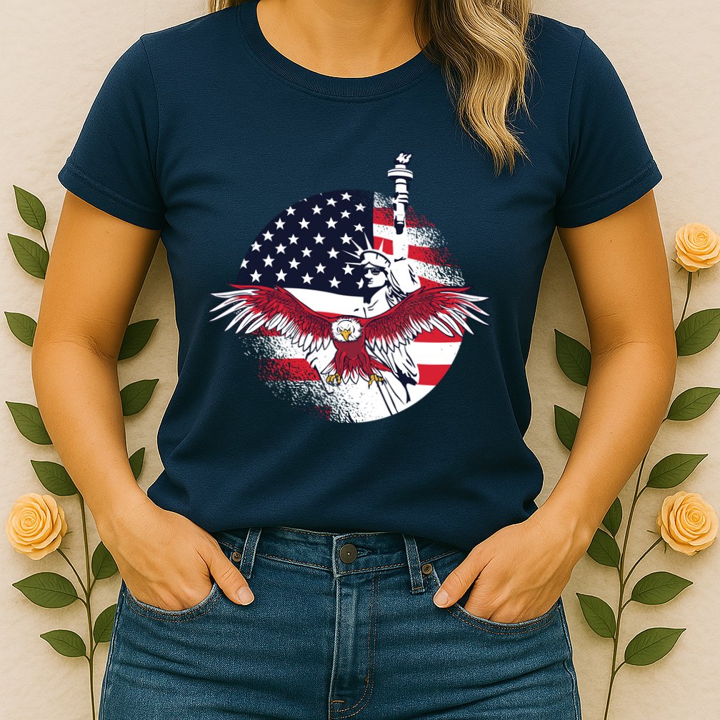 Liberty Eagle Womens T-Shirt