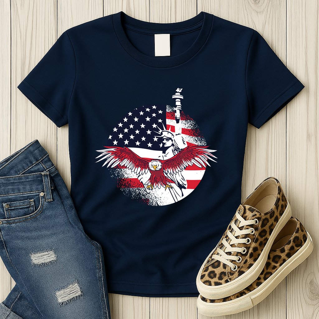Liberty Eagle Womens T-Shirt