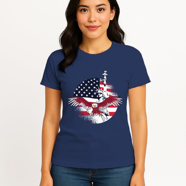 Liberty Eagle Womens T-Shirt
