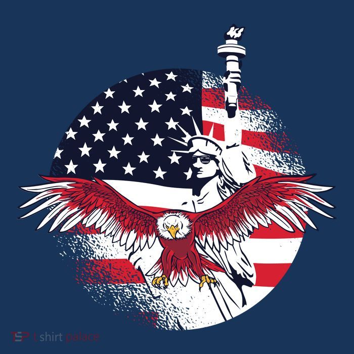 Liberty Eagle Women's V-Neck T-Shirt