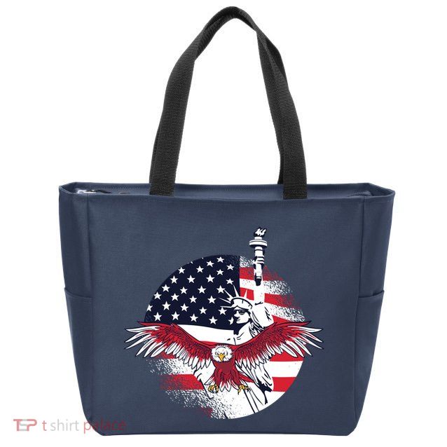Liberty Eagle Zip Tote Bag