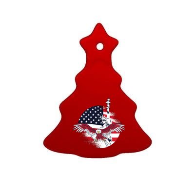 Liberty Eagle Ceramic Tree Ornament