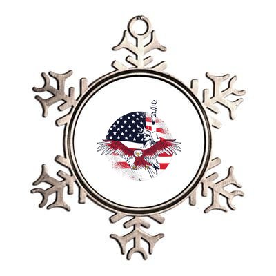 Liberty Eagle Metallic Star Ornament