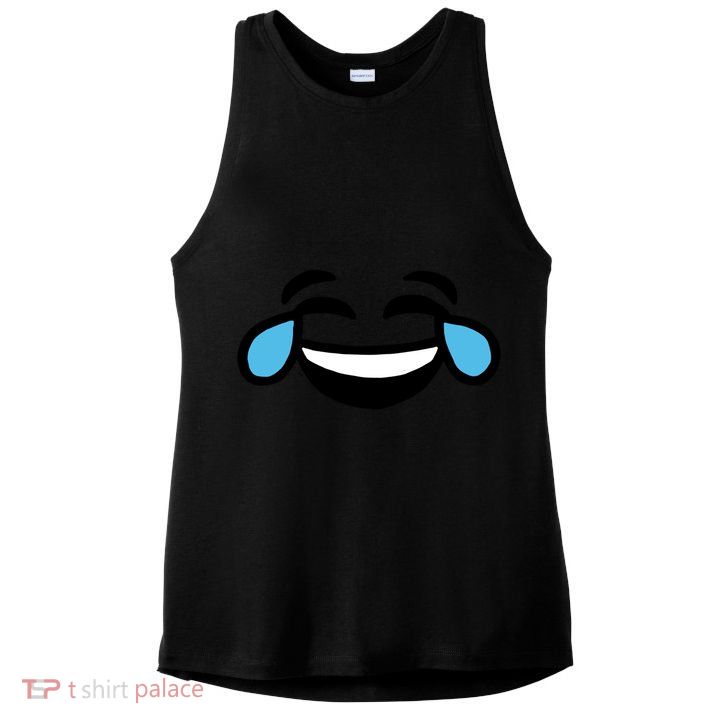 Laugh Emoji Ladies PosiCharge Tri-Blend Wicking Tank