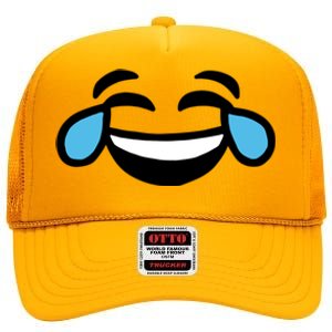 Laugh Emoji High Crown Mesh Back Trucker Hat