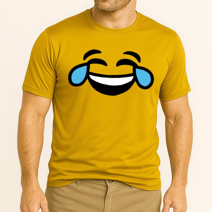 Laugh Emoji Cooling Performance Crew T-Shirt