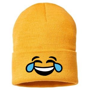 Laugh Emoji Sustainable Knit Beanie