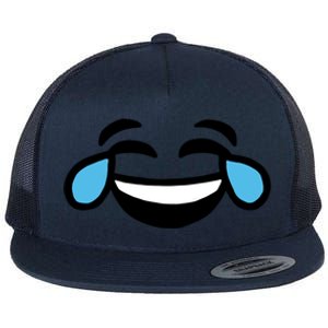 Laugh Emoji Flat Bill Trucker Hat