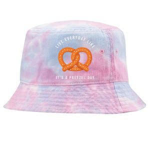 Live Everyday Like It's Pretzel Day Tie-Dyed Bucket Hat