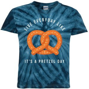 Live Everyday Like It's Pretzel Day Kids Tie-Dye T-Shirt