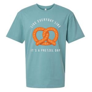 Live Everyday Like It's Pretzel Day Sueded Cloud Jersey T-Shirt