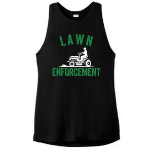 Lawn Enforcement Lawn Aficionado Lawn Care Lover Lawn Pride Lawncare Yardwork Ladies PosiCharge Tri-Blend Wicking Tank