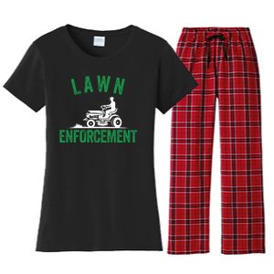 Lawn Enforcement Lawn Aficionado Lawn Care Lover Lawn Pride Lawncare Yardwork Women's Flannel Pajama Set