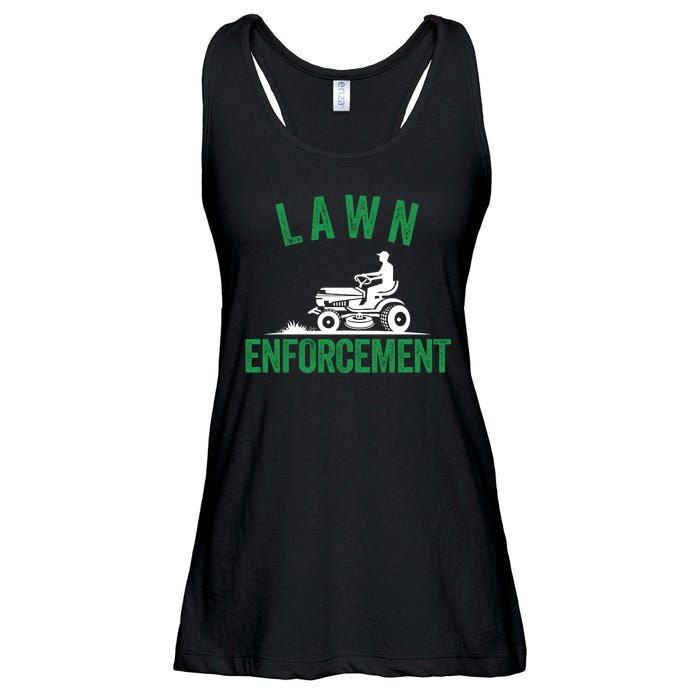 Lawn Enforcement Lawn Aficionado Lawn Care Lover Lawn Pride Lawncare Yardwork Ladies Essential Flowy Tank