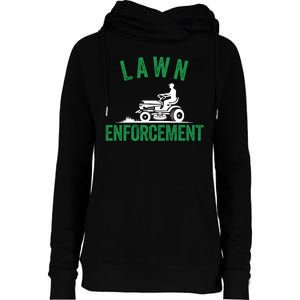 Lawn Enforcement Lawn Aficionado Lawn Care Lover Lawn Pride Lawncare Yardwork Womens Funnel Neck Pullover Hood