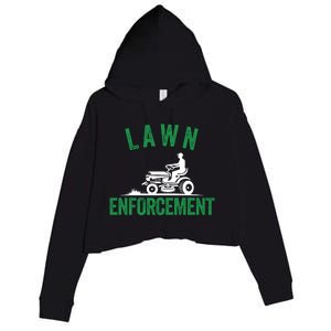 Lawn Enforcement Lawn Aficionado Lawn Care Lover Lawn Pride Lawncare Yardwork Crop Fleece Hoodie