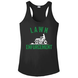 Lawn Enforcement Lawn Aficionado Lawn Care Lover Lawn Pride Lawncare Yardwork Ladies PosiCharge Competitor Racerback Tank