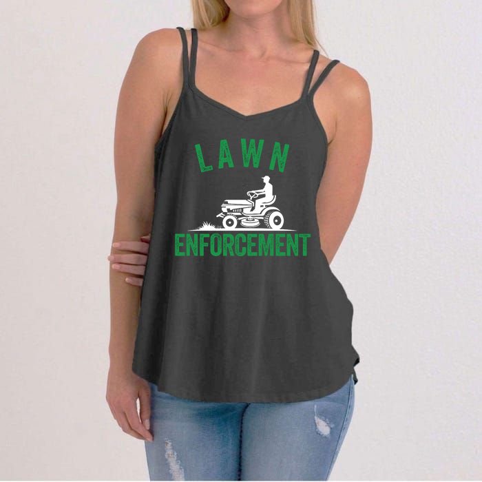 Lawn Enforcement Lawn Aficionado Lawn Care Lover Lawn Pride Lawncare Yardwork Women's Strappy Tank