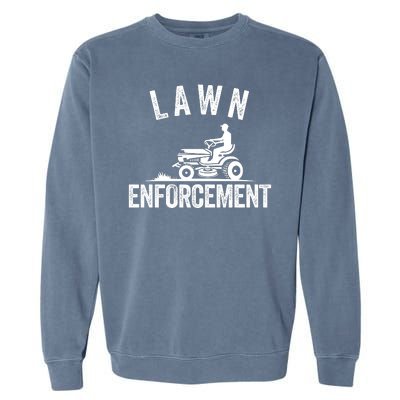 Lawn Enforcement Lawn Aficionado Yardwork Lawn Care Lover Lawn Pride Lawncare Garment-Dyed Sweatshirt