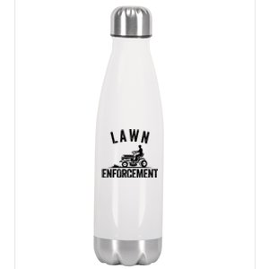 Lawn Enforcement Lawn Aficionado Yardwork Lawn Care Lover Lawn Pride Lawncare Stainless Steel Insulated Water Bottle