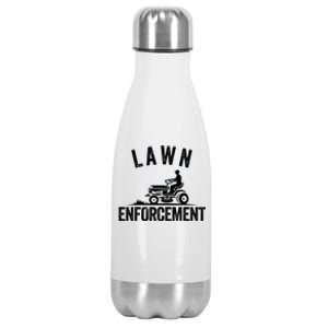 Lawn Enforcement Lawn Aficionado Yardwork Lawn Care Lover Lawn Pride Lawncare Stainless Steel Insulated Water Bottle