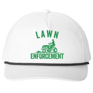 Lawn Enforcement Lawn Aficionado Lawncare Yardwork Lawn Care Lover Lawn Pride Snapback Five-Panel Rope Hat