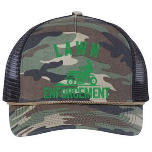 Lawn Enforcement Lawn Aficionado Lawncare Yardwork Lawn Care Lover Lawn Pride Retro Rope Trucker Hat Cap