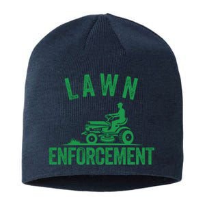 Lawn Enforcement Lawn Aficionado Lawncare Yardwork Lawn Care Lover Lawn Pride Sustainable Beanie