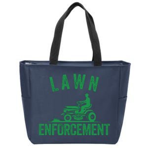 Lawn Enforcement Lawn Aficionado Lawncare Yardwork Lawn Care Lover Lawn Pride Zip Tote Bag