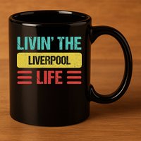 Liverpool England 11oz C Handle Ceramic Mug