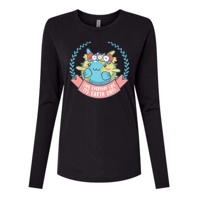 Live Everyday Like It's Earth Day Cute Womens Cotton Relaxed Long Sleeve T-Shirt