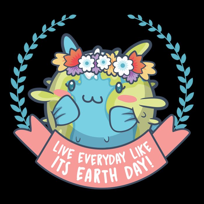 Live Everyday Like It's Earth Day Cute Cooling Performance Crew T-Shirt