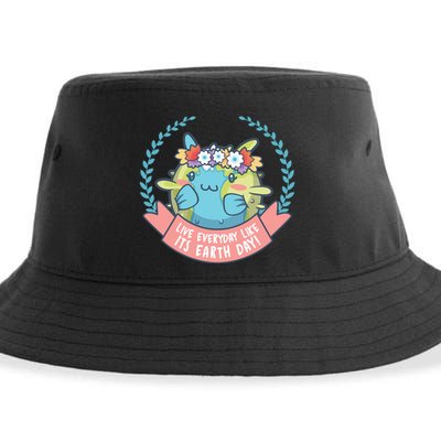 Live Everyday Like It's Earth Day Cute Sustainable Bucket Hat
