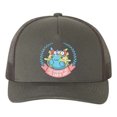Live Everyday Like It's Earth Day Cute Yupoong Adult 5-Panel Trucker Hat