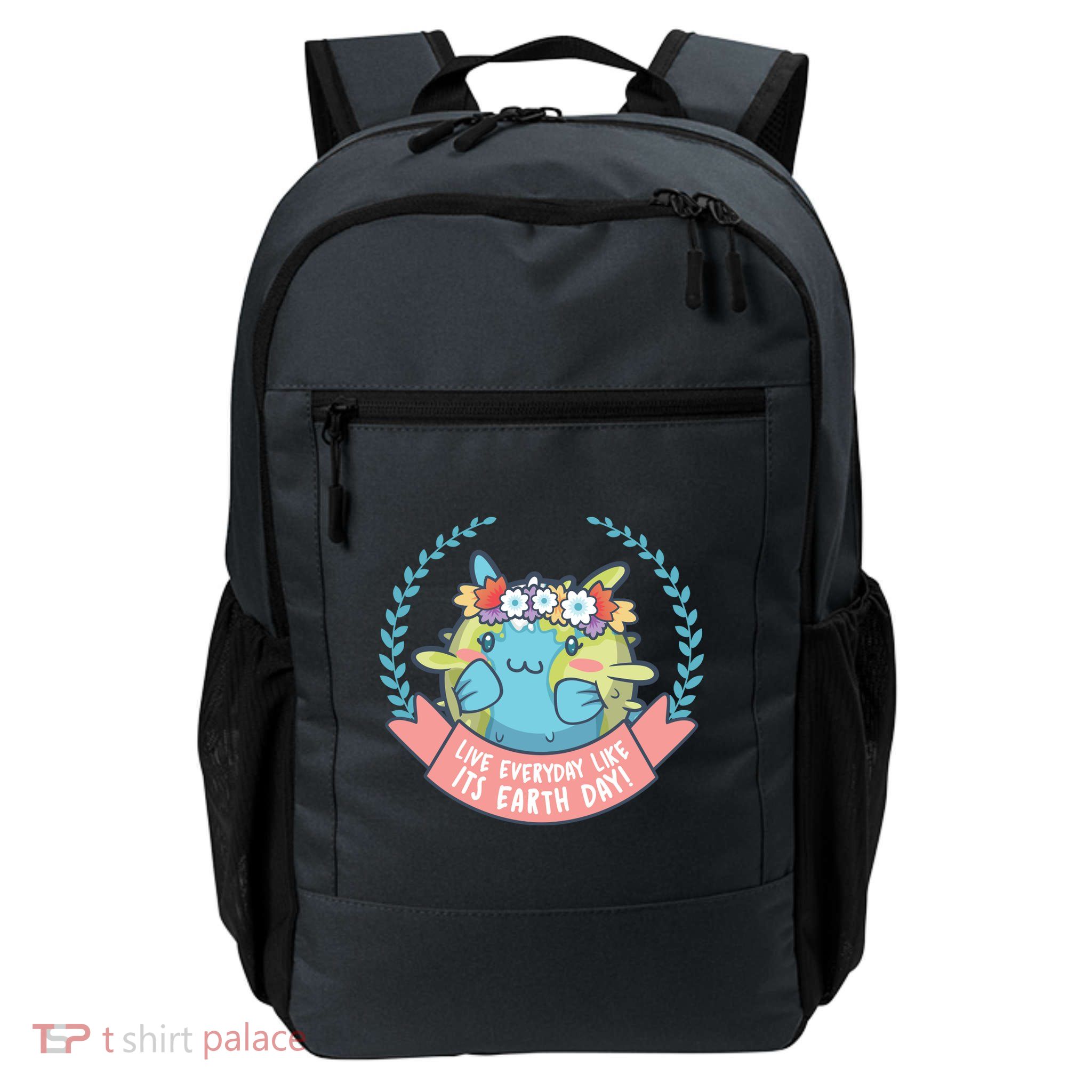 Live Everyday Like It's Earth Day Cute Daily Commute Backpack