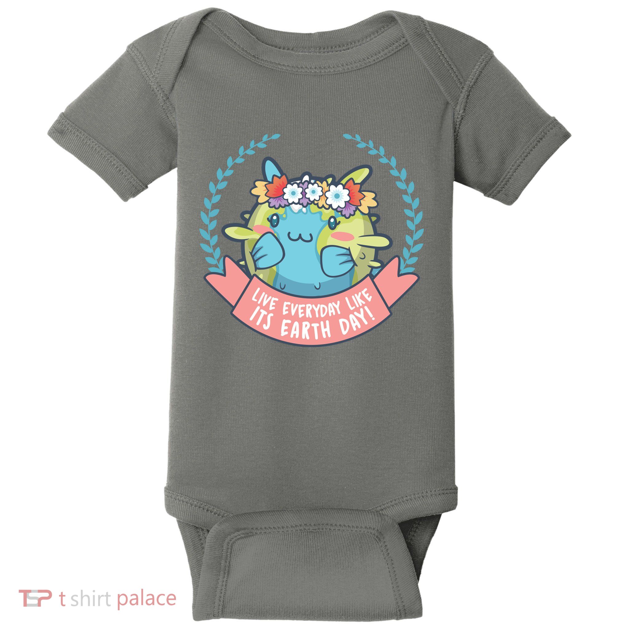 Live Everyday Like It's Earth Day Cute Baby Bodysuit