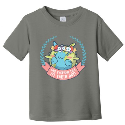 Live Everyday Like It's Earth Day Cute Toddler T-Shirt