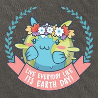 Live Everyday Like It's Earth Day Cute Cotton Canvas Backpack