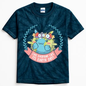 Live Everyday Like It's Earth Day Cute Kids Tie-Dye T-Shirt