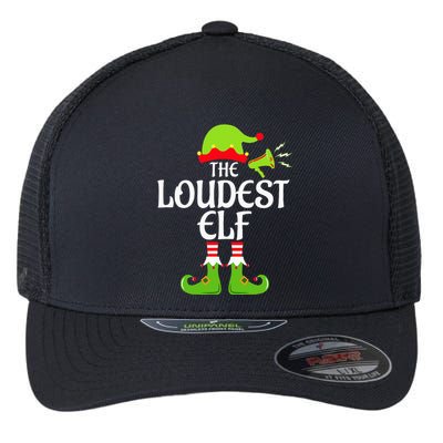Loudest Elf Matching Family Group Christmas Party Xmas Funny Flexfit Unipanel Trucker Cap