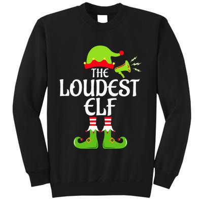 Loudest Elf Matching Family Group Christmas Party Xmas Funny Sweatshirt