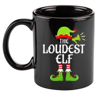 Loudest Elf Matching Family Group Christmas Party Xmas Funny 11oz C Handle Ceramic Mug