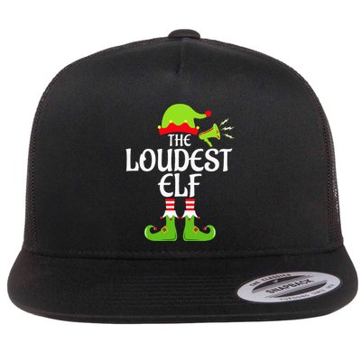 Loudest Elf Matching Family Group Christmas Party Xmas Funny Flatbill Hat