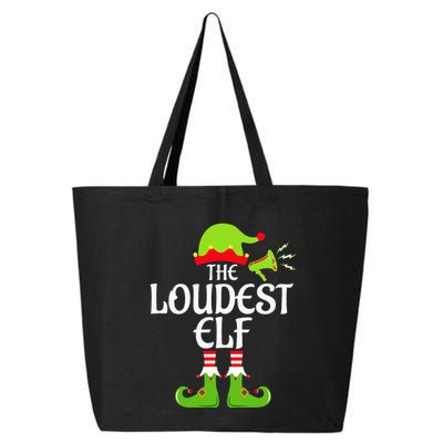 Loudest Elf Matching Family Group Christmas Party Xmas Funny 25L Jumbo Tote