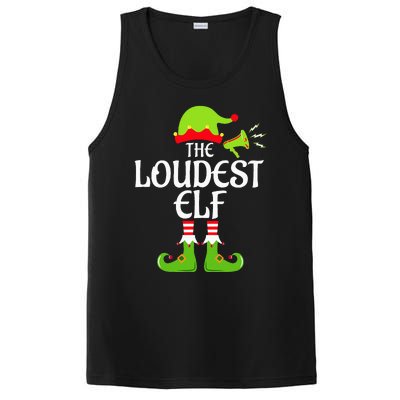 Loudest Elf Matching Family Group Christmas Party Xmas Funny PosiCharge Competitor Tank