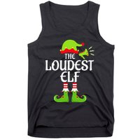 Loudest Elf Matching Family Group Christmas Party Xmas Funny Tank Top