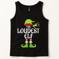 Loudest Elf Matching Family Group Christmas Party Xmas Funny Tank Top