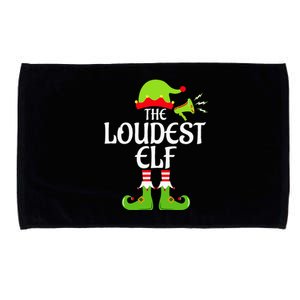 Loudest Elf Matching Family Group Christmas Party Xmas Funny Microfiber Hand Towel