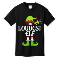 Loudest Elf Matching Family Group Christmas Party Xmas Funny Kids T-Shirt